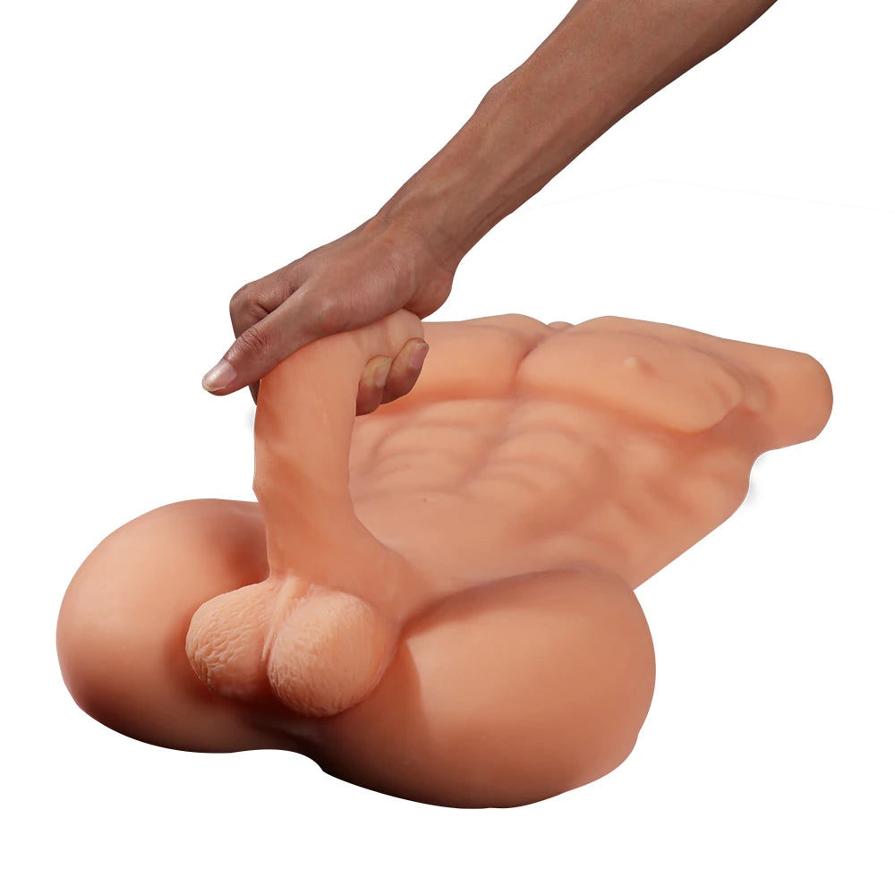 Xise Daniel Yarım Vücut Realistik Penisli Erkek Masturbator XS-MA30008-Flesh