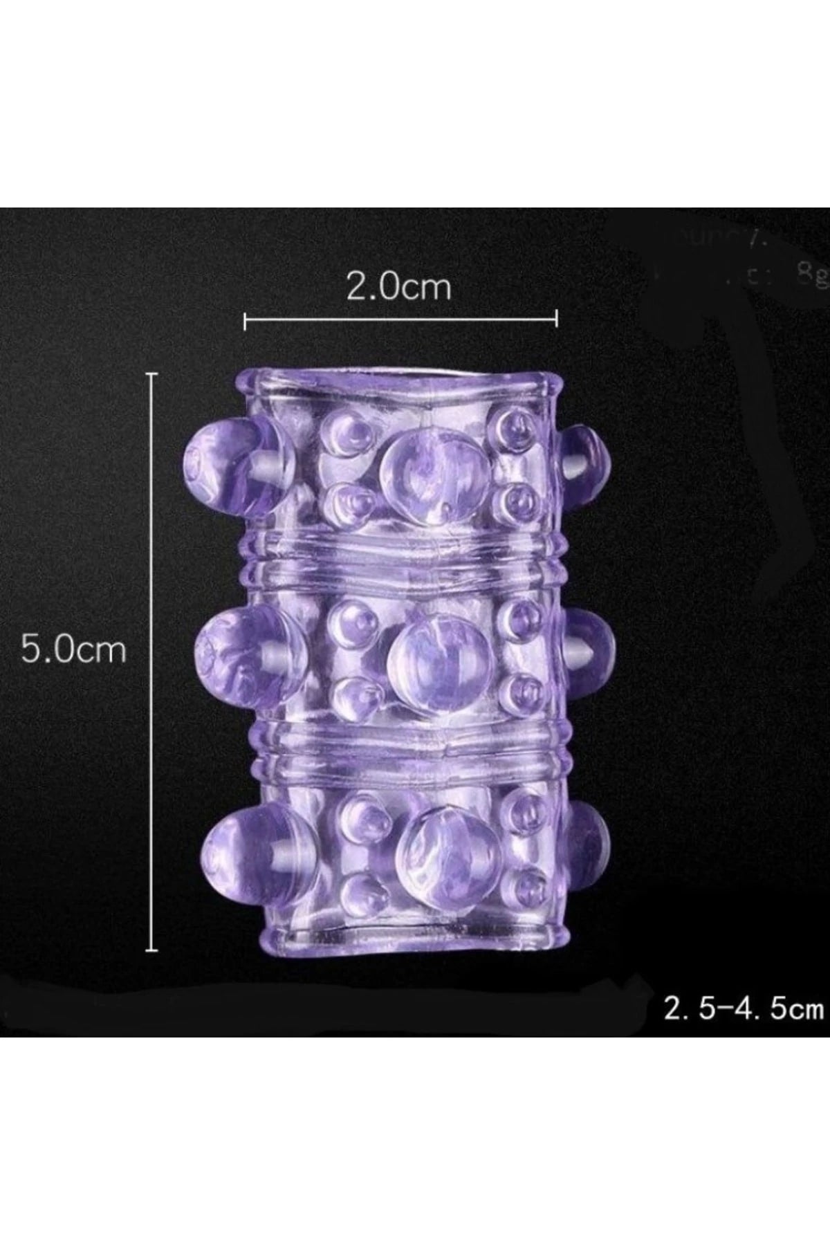 Frowzer Uyarıcılı Silikon Dokulu Yarım Penis Kılıfı