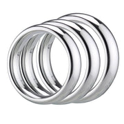 Calexotics Silver Ring 3 Piece Set Metal Penis Halkası Seti