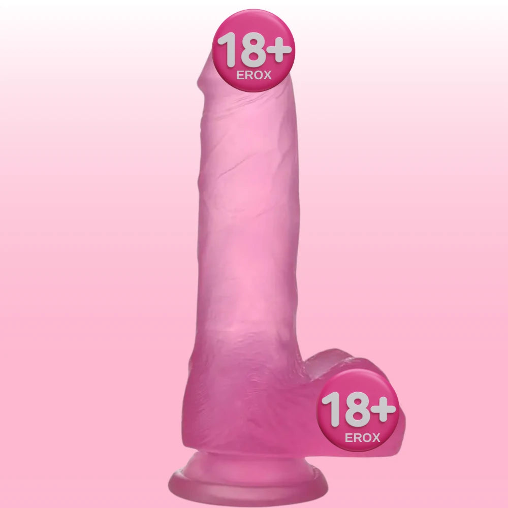 Lovetoy Jelly Studs Pink Medium 17 cm Jel Dildo LV3101