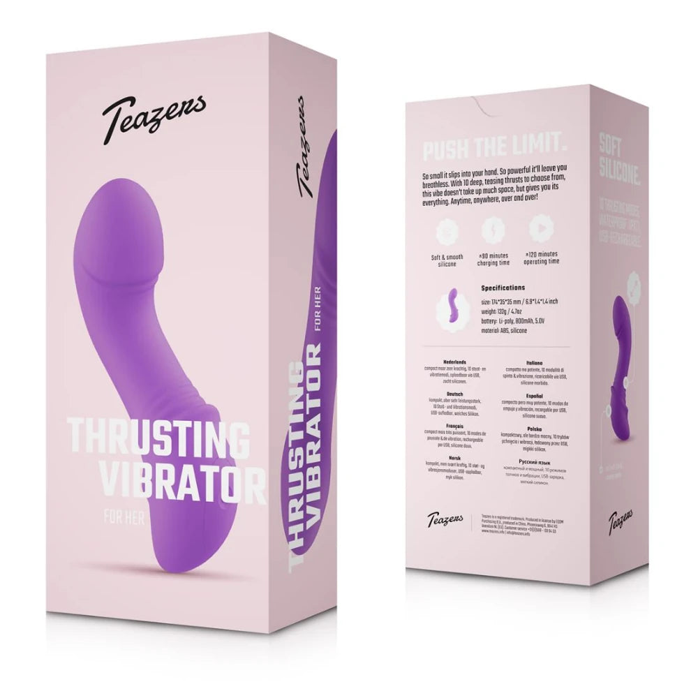 Teazers Mini Şarj Edilebilir İtme Hareketli G-Spot Vibratör-Purple