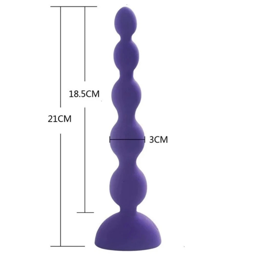 Aphrodisia Silicone 5 Beads Uzaktan Kumandalı Boncuk Anal Vibratör