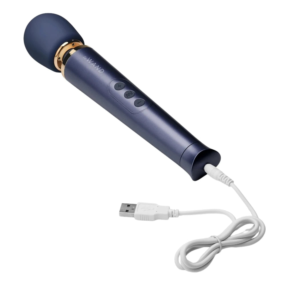 Le Wand Petite Rechargeable Vibrating Body Massager Masaj Aleti - Navy