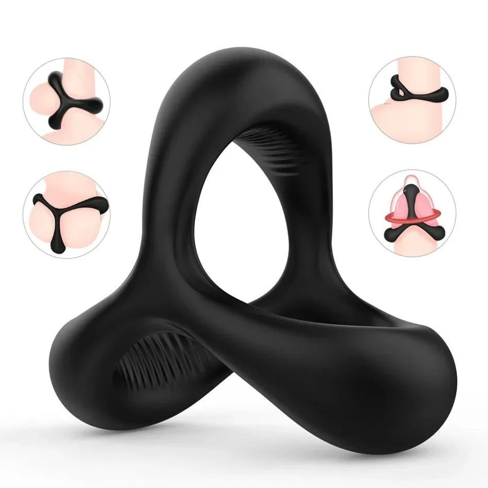 Frowzer Black Rider Çok Esnek Silikon Yumuşak Penis Halkası
