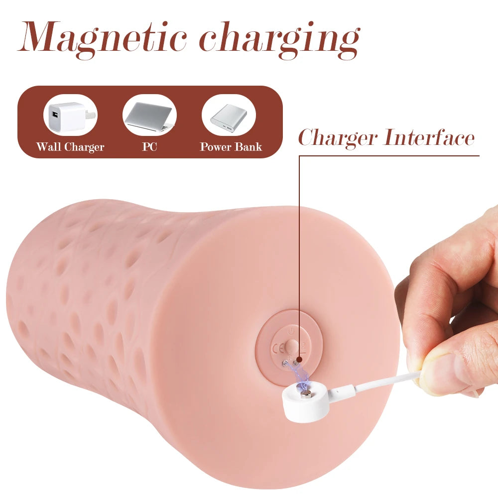 Shequ No.2 White Vagina İleri Geri Hareketli Vajina Masturbator SQ-MAT60137