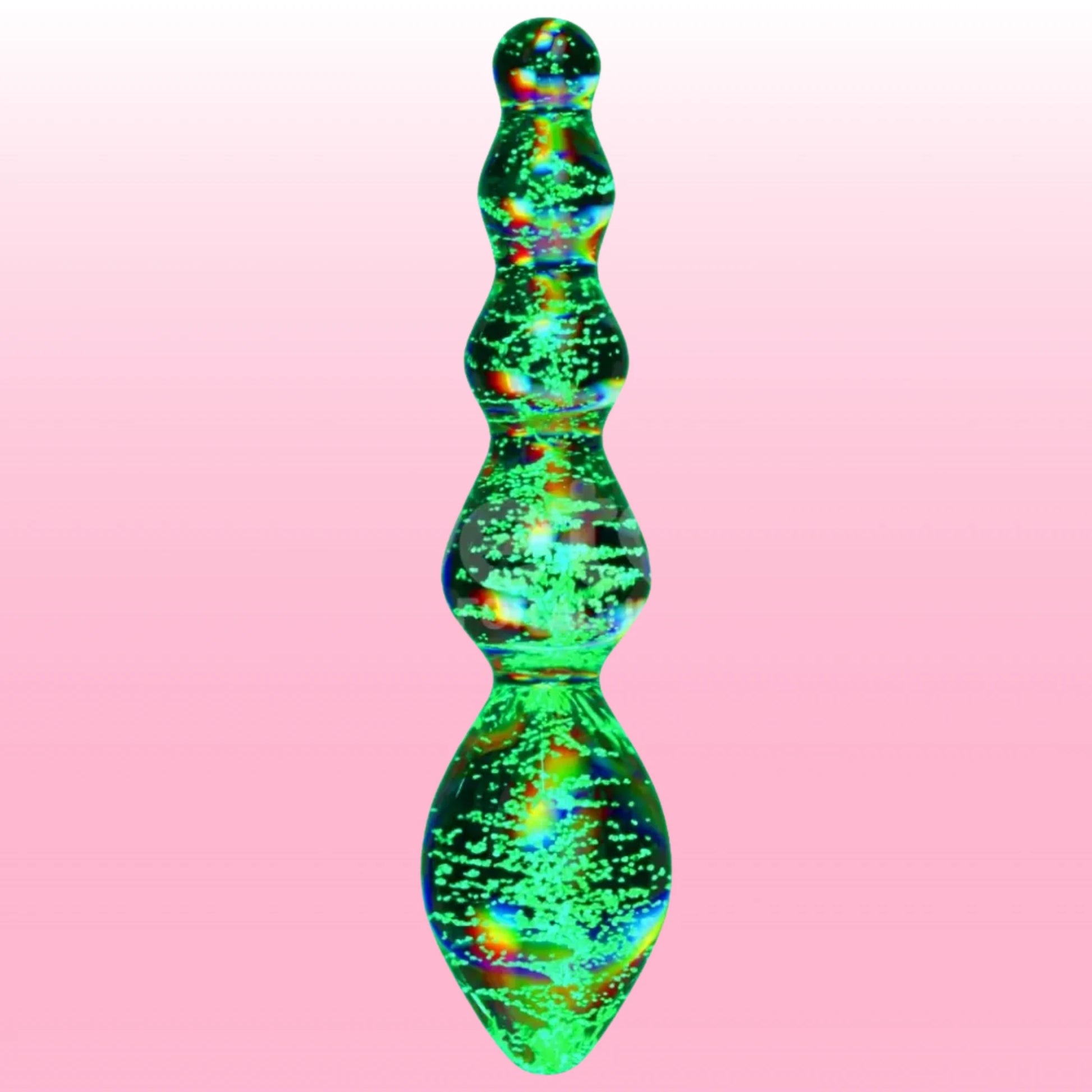 Lovetoy Glow Twilight Gleam Glass Dildo-Tantalizing Orbs Cam Dildo LV610002