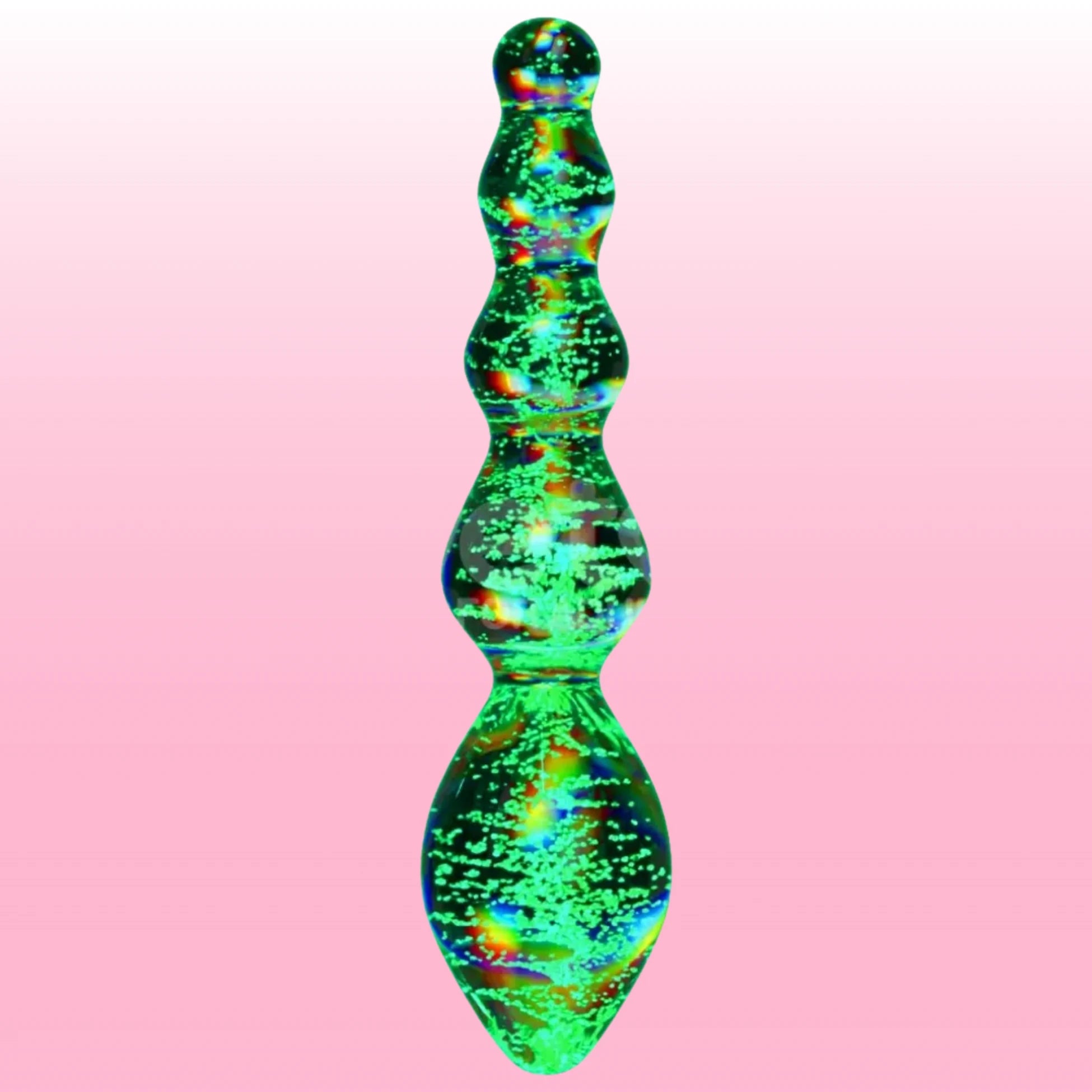 Lovetoy Glow Twilight Gleam Glass Dildo-Tantalizing Orbs Cam Dildo LV610002