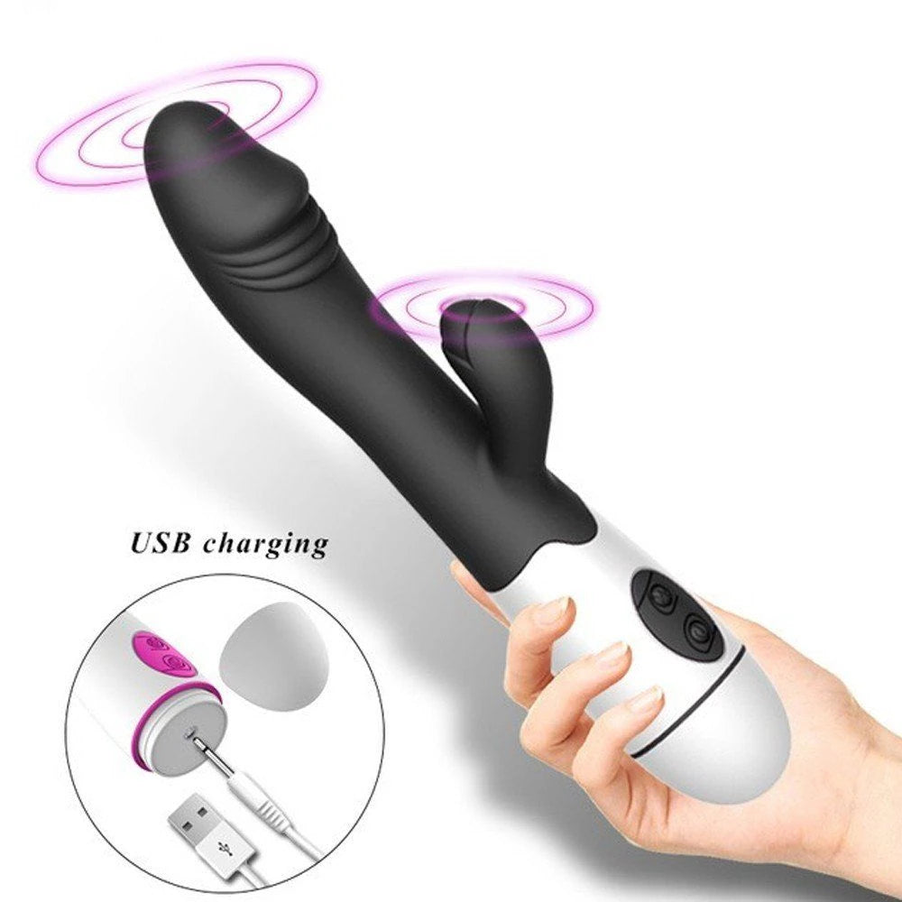 Frowzer Mix Vibe 30 Mod Titreşimli Rabbit Vibratör-Black