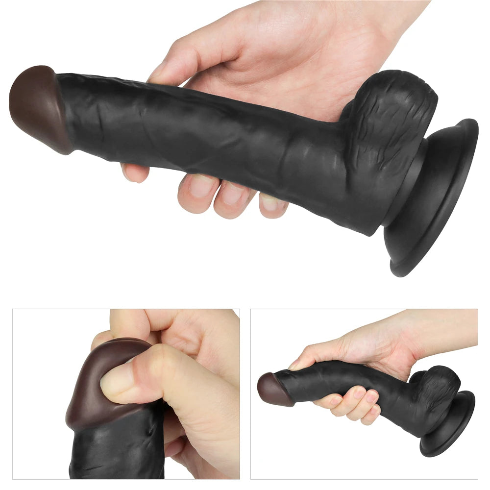 Lovetoy Easy Strapon 20 cm Kemerli Titreşimli Zenci Penis