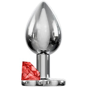 Frowzer Anal Fantasy Luxury Diamond Red Taşlı Metal Anal Plug - Large
