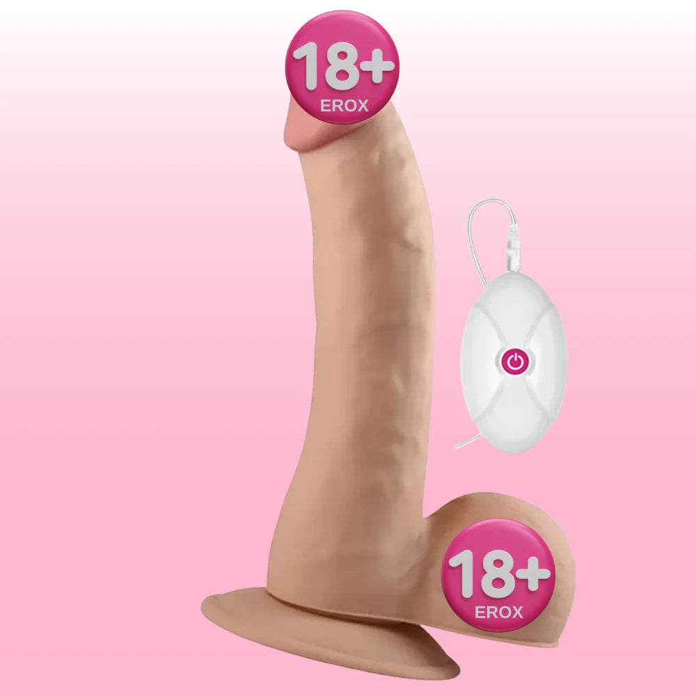 Lovetoy The Ultra Soft Dude Dildo 20 cm Titreşimli Realistik Penis LV1094