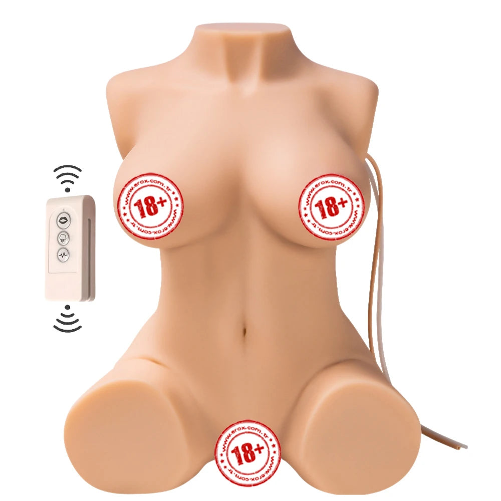 Shequ Jacey Emişli ve Titreşimli Yarım Vücut Masturbator SQ-MAS20020