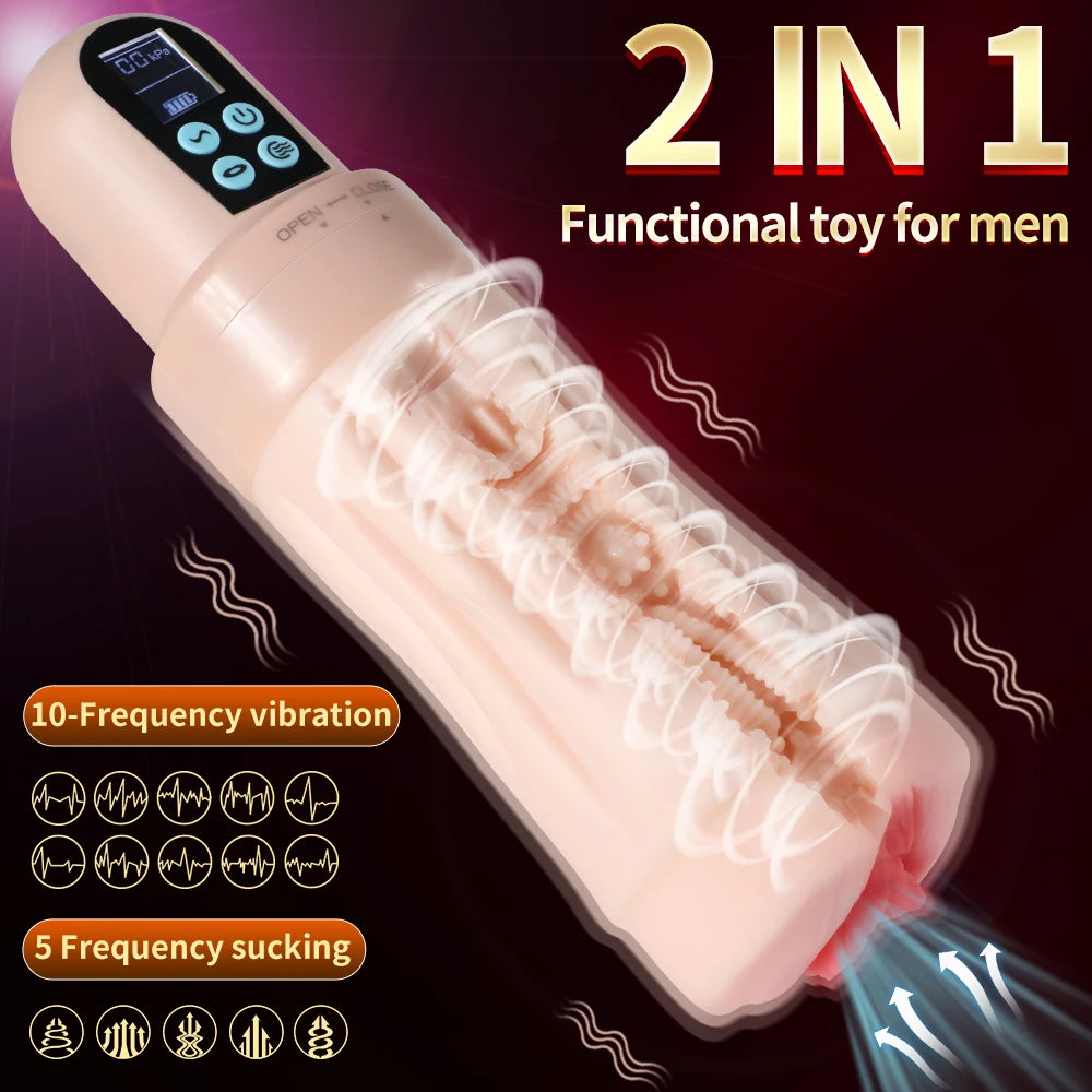 Shequ No.5 Beta Suction Emiş Güçlü Titreşimli Masturbator Vajina SQ-MA60119-3.0