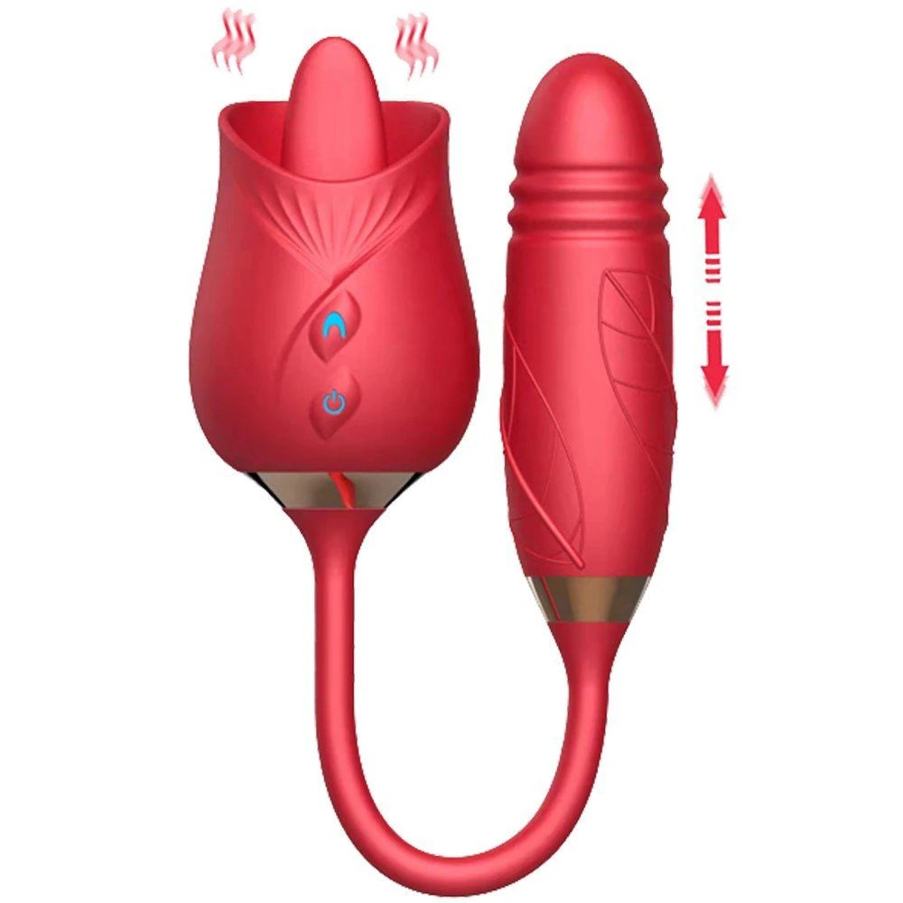 Frowzer Tongue Rose Dil ve İleri Geri Hareketli Gül Vibratör