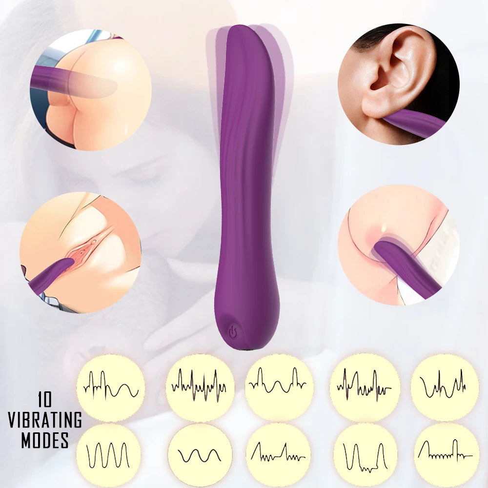 Frowzer Licking Vibration Purple 10 Mod Darbeli Dil Vibratör