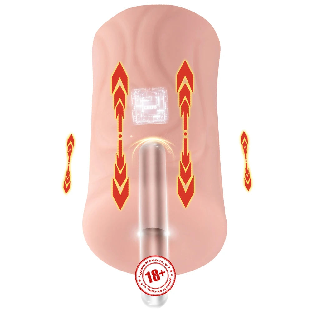 Shequ No.1 White Vagina İleri Geri Hareketli Vajina Masturbator SQ-MAT60135