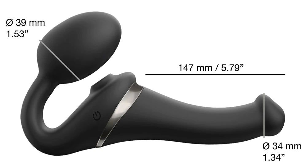 Strap-On Me Emiş Güçlü Uzaktan Kumandalı Strapless Vibratör-S