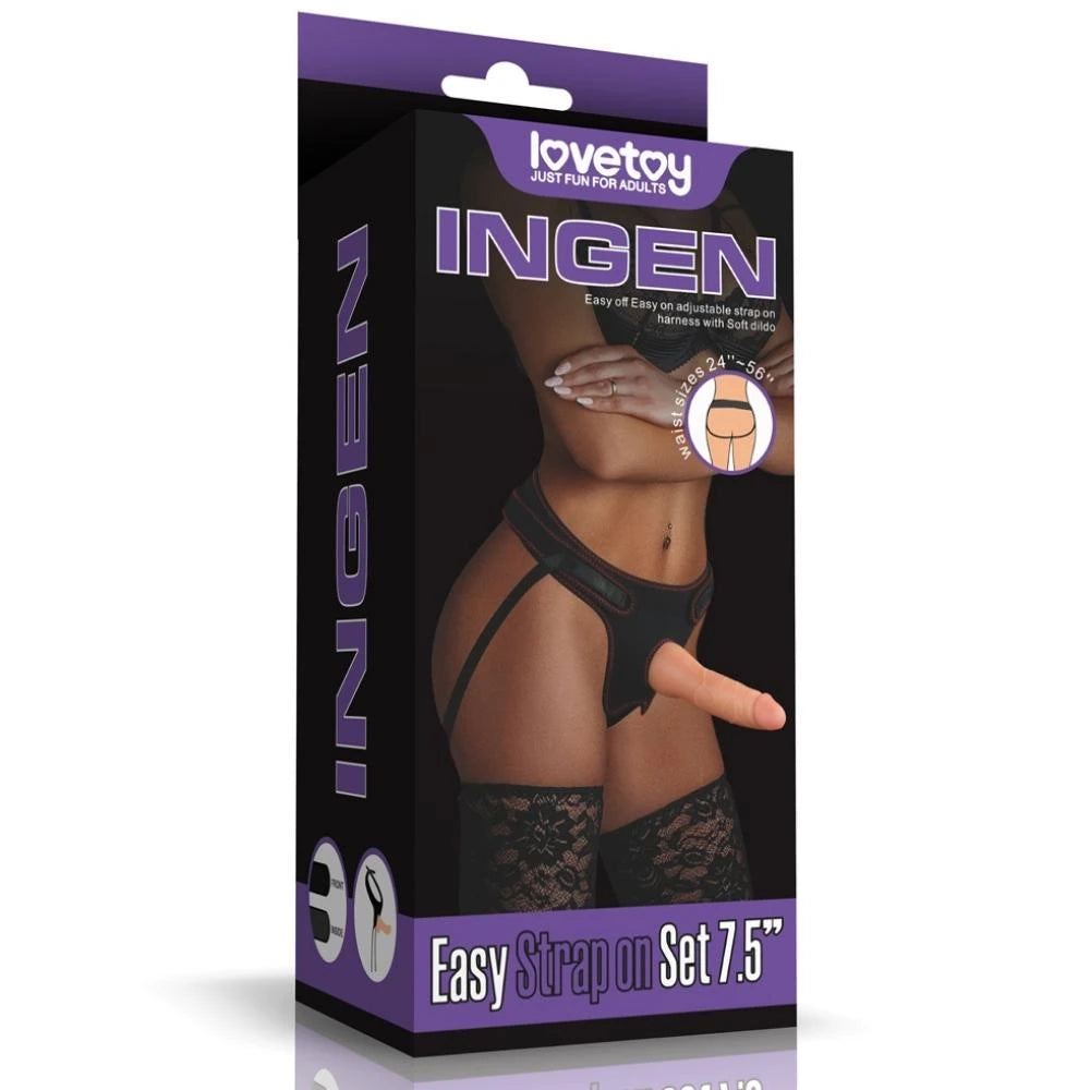 Lovetoy Easy Strapon 19 cm Belden Bağlamalı Realistik Penis LV715006