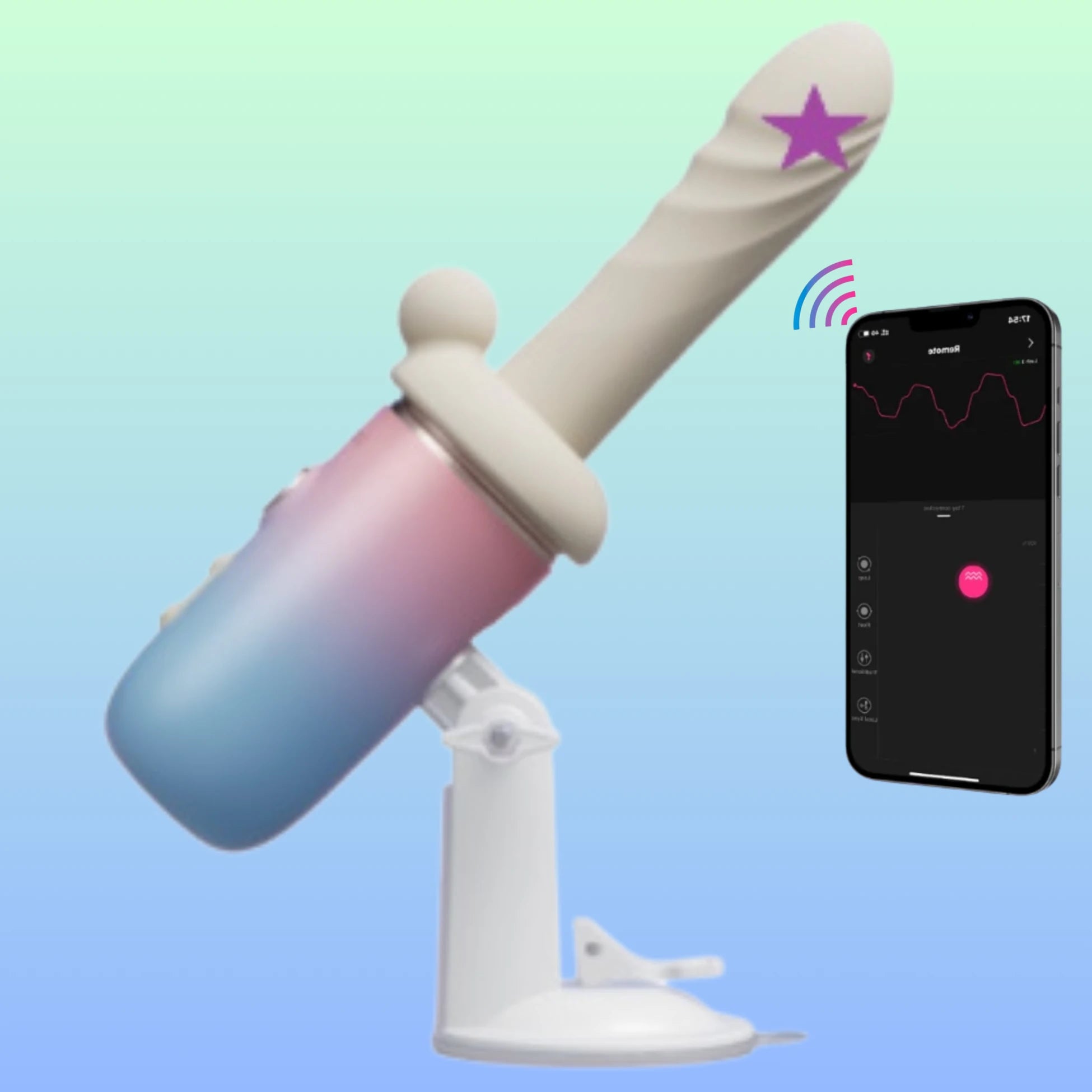 Lovense Spinel Telefon Kontrollü Ultra Yüksek Hızlı İleri Geri Hareketli Dildo