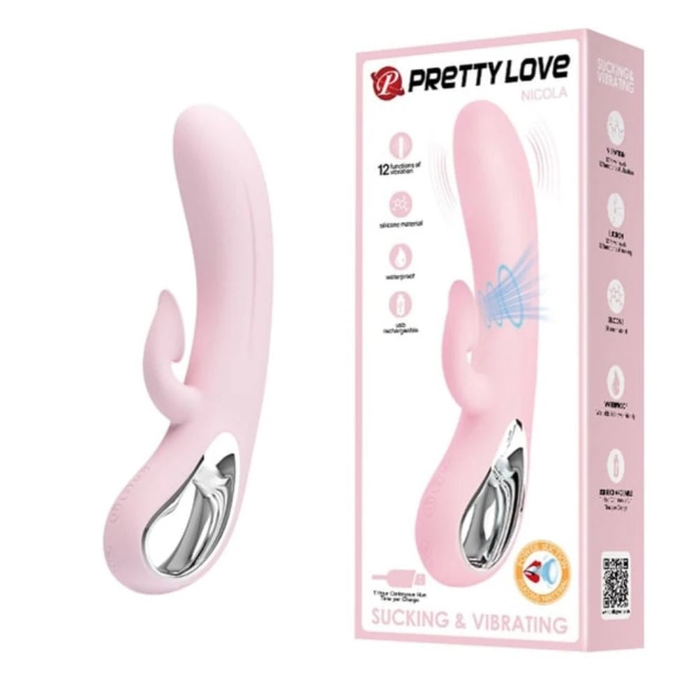 Pretty Love Nicola 12 Titreşim 12 Emiş Modlu Rabbit Vibratör