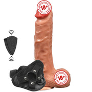 Shequ Bronte Rotating Dildo 20.5 Cm Kemerli Dönebilen Realistik Penis