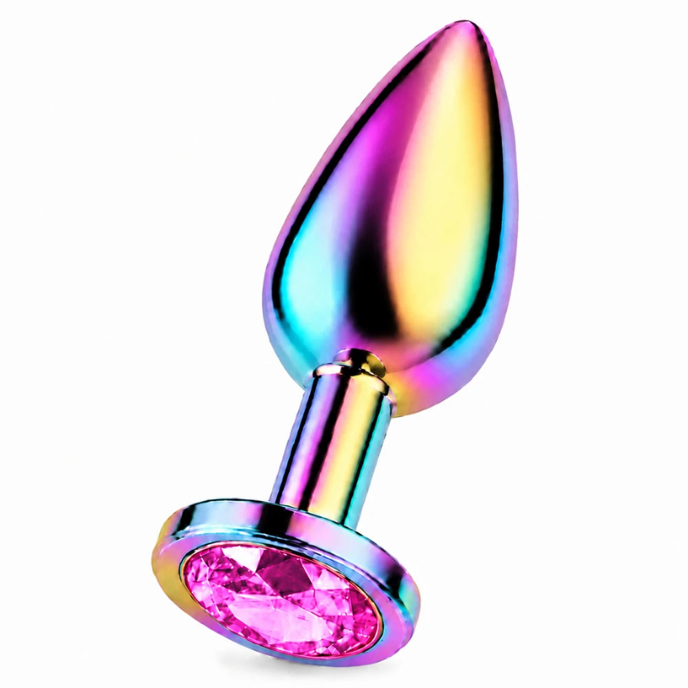 Frowzer Anal Fantasy Rainbow Hot & Cooling Taşlı Metal Anal Plug – Small