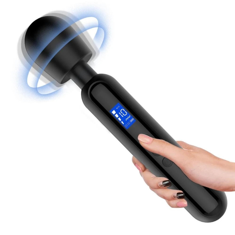 Shumix Oem Flexible Head 10 Mod Masaj Wand Vibratör-Black