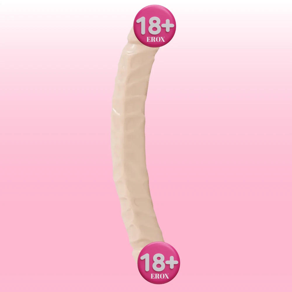 Doc Johnson Jr. Veined 30 Cm Çift Taraflı Realistik Jel Penis-Ten
