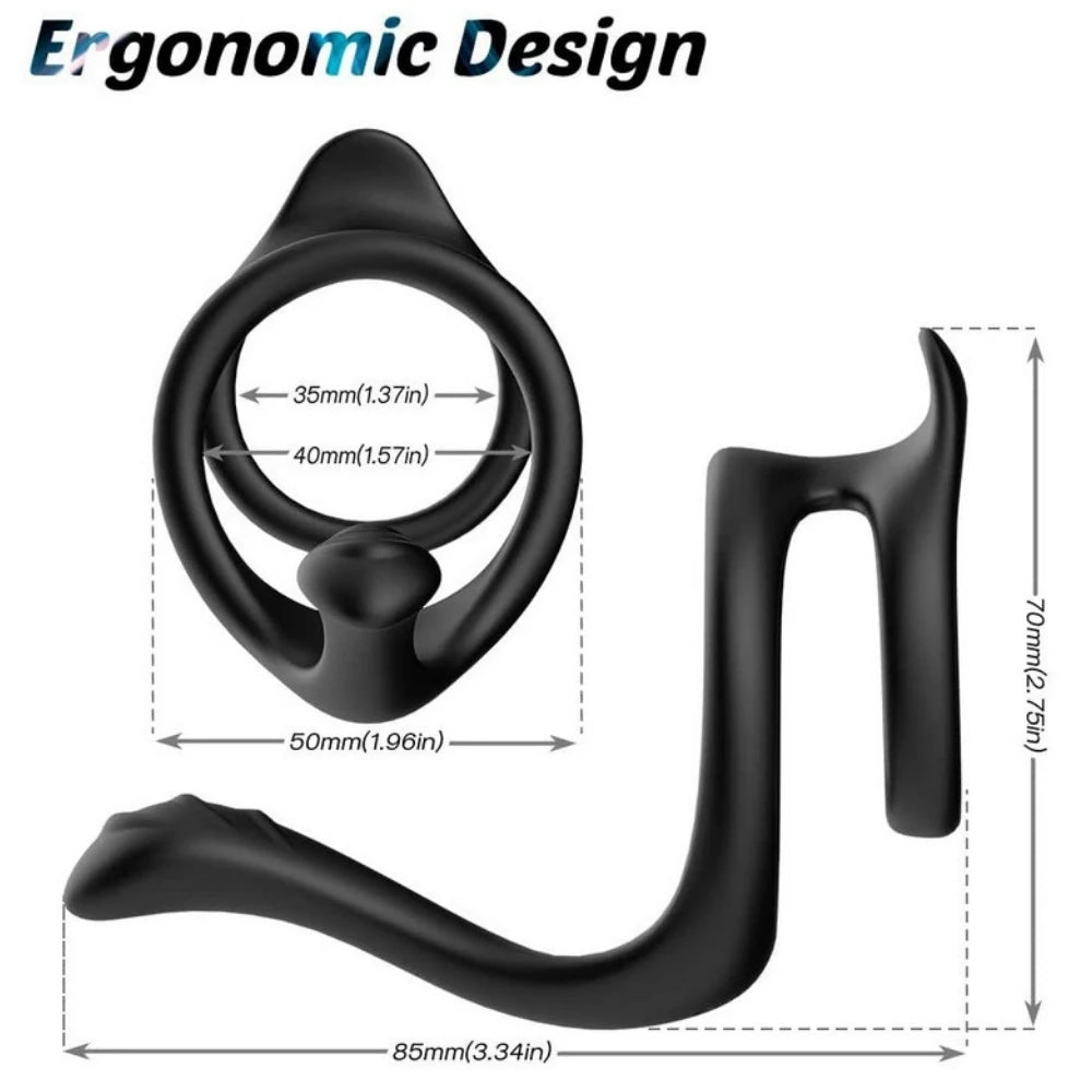 Frowzer Tail Perine Testis Destekli Esnek Penis Halkası