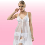 Frowzer Night Wear Jartiyerli Seksi Uzun Gecelik