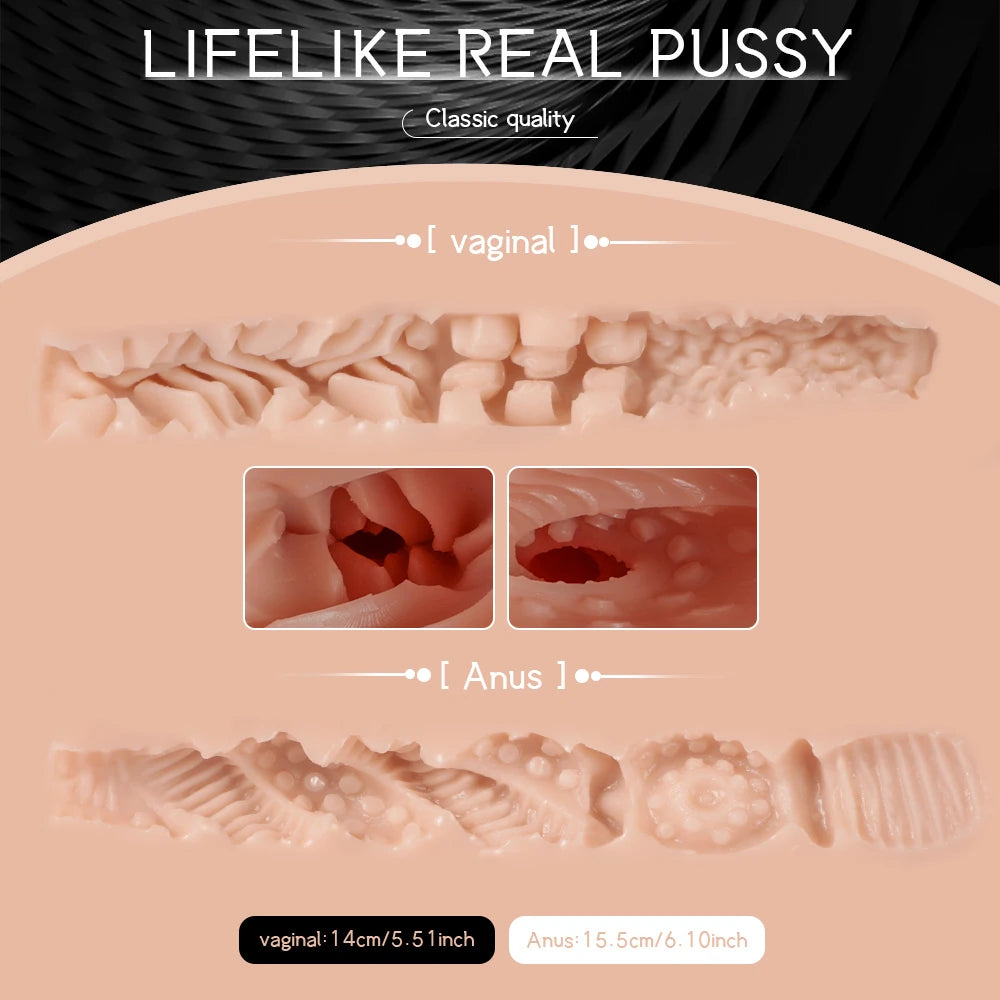 Shequ Miah Emişli ve Titreşimli Yarım Vücut Masturbator SQ-MAS20019
