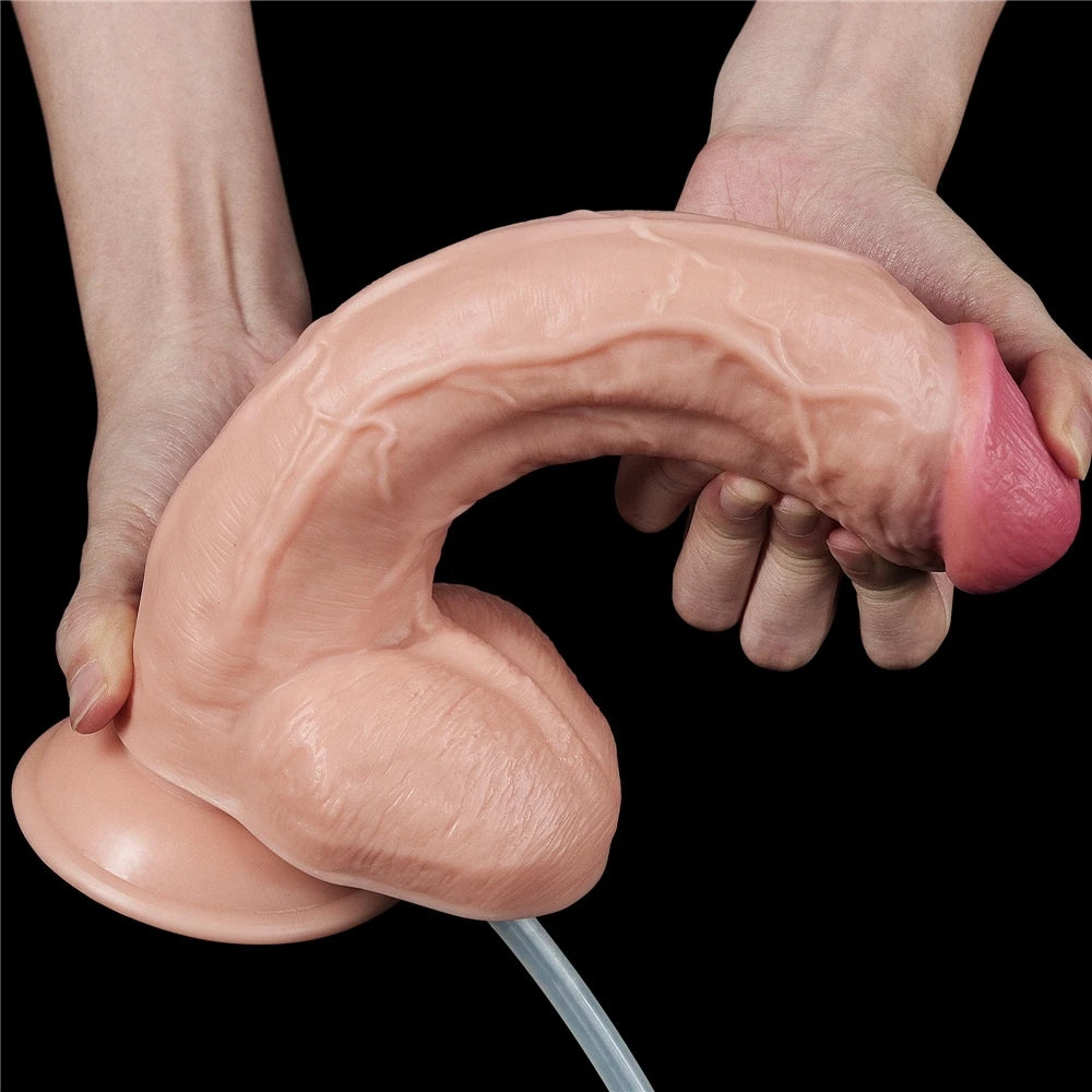 Lovetoy Squirt Extreme Dildo 25 Cm Boşalabilir Kemerli Realistik Penis LV116022