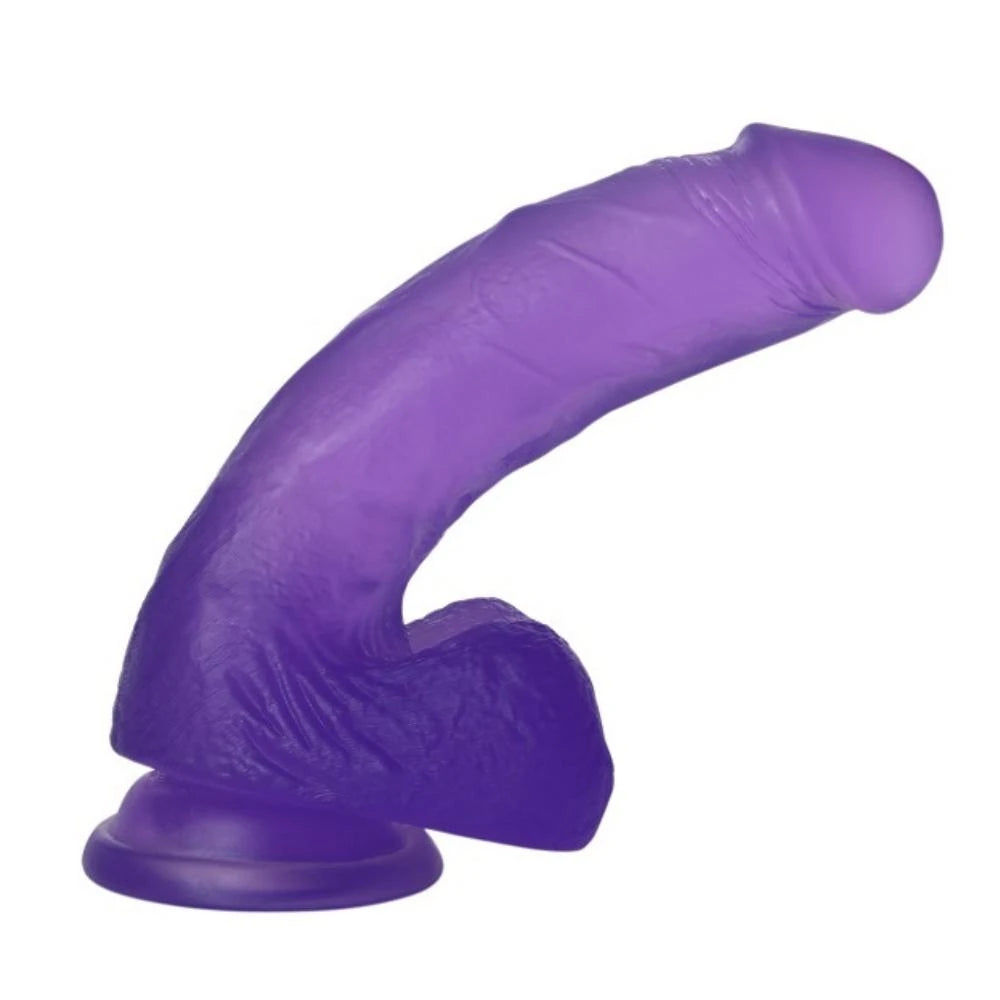 Lovetoy Jelly Studs Purple Medium 17 cm Kemerli Jel Dildo LV3101