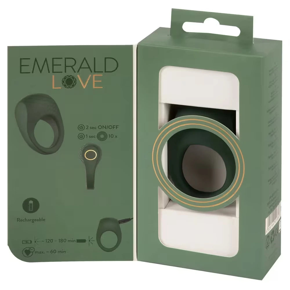 Emerald Love Luxurious Vibro Cock Ring Titreşimli Penis Halkası