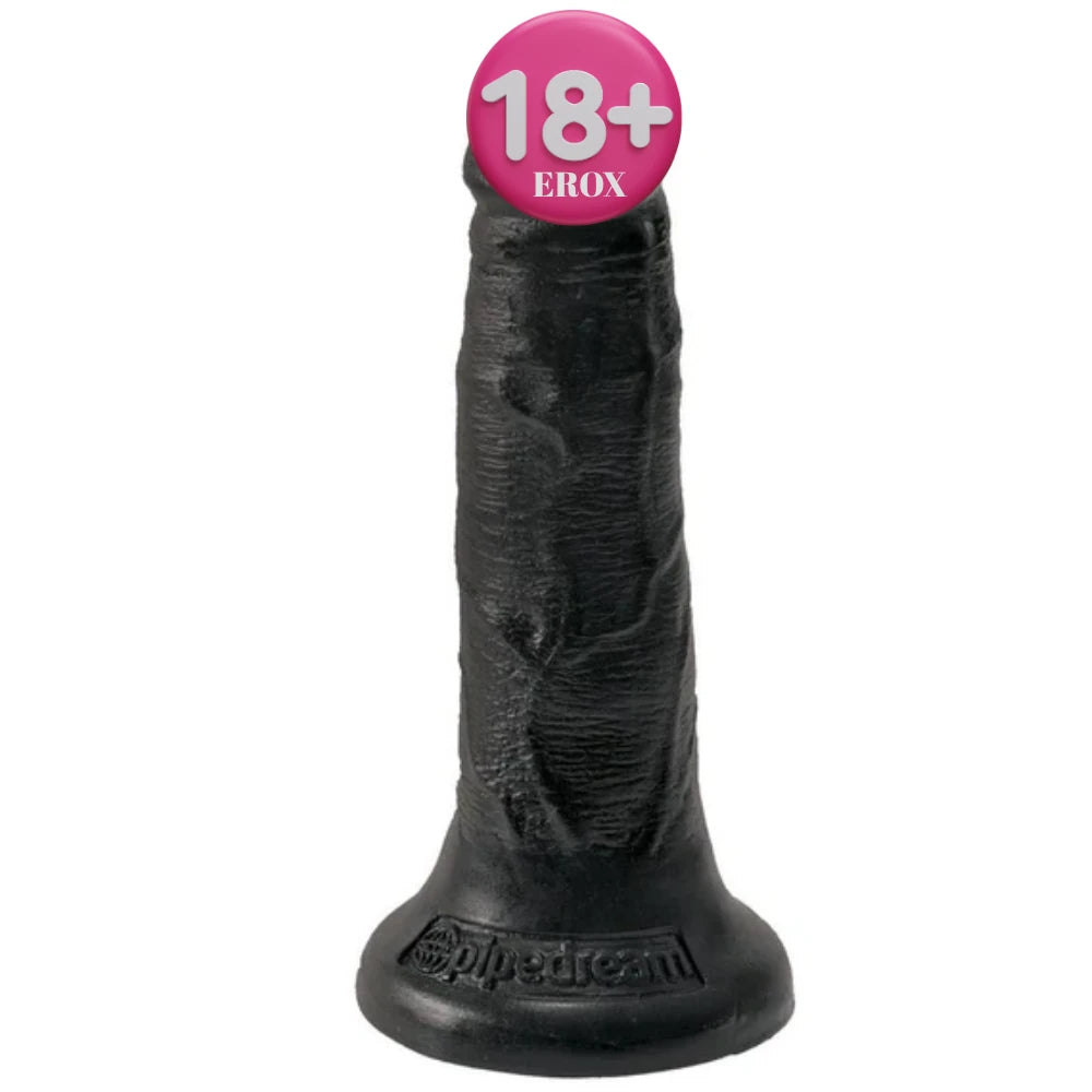 Pipedream King Cock 6'' Testissiz Realistik Amerikan Penis - Black