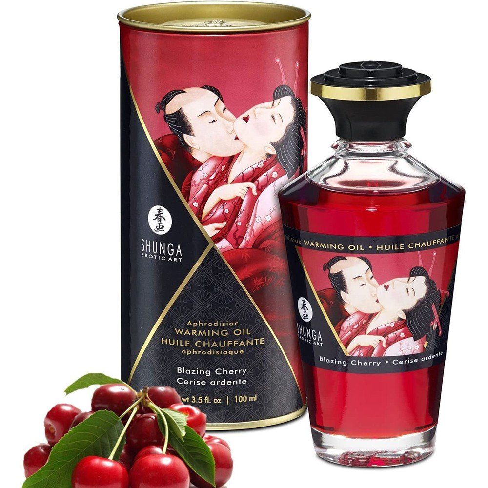 Shunga Aphrodisiac Warming Oil Cherry Aromalı Isıtmalı Masaj Yağı 100 Ml.