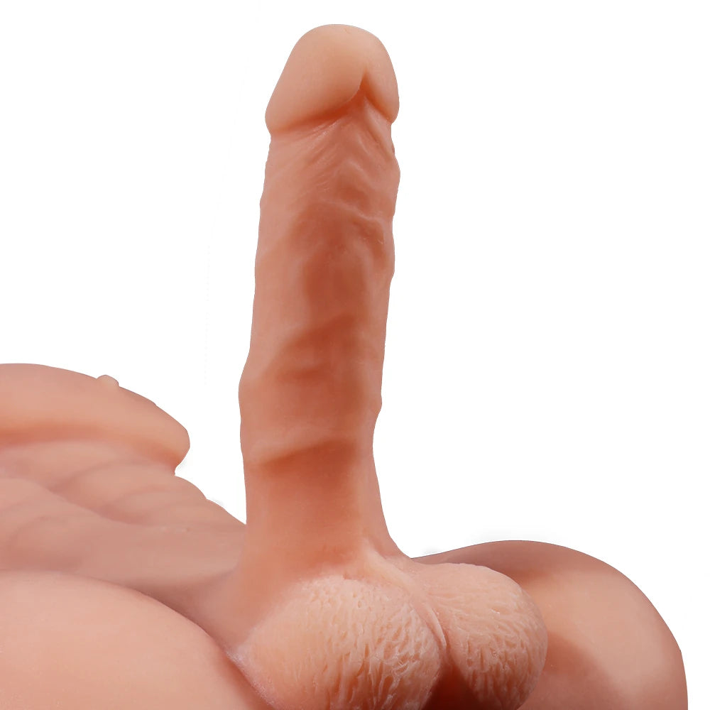 Xise Daniel Yarım Vücut Realistik Penisli Erkek Masturbator XS-MA30008-Flesh