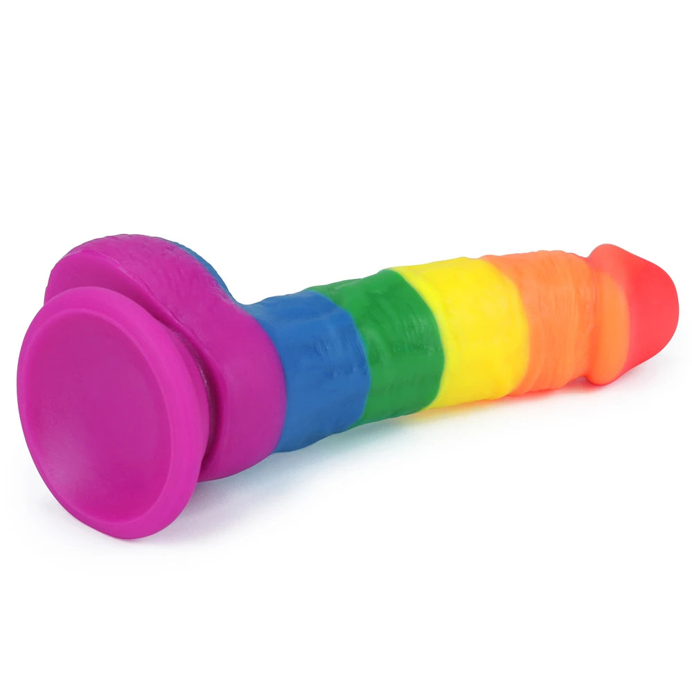 Lovetoy Prider Dildo 20 cm Renkli Soft Doku Realistik Penis LV410027