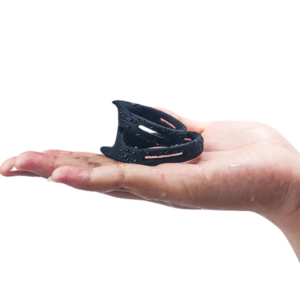 Frowzer Slit Çift Halkalı Esnek Silikon Penis Halkası