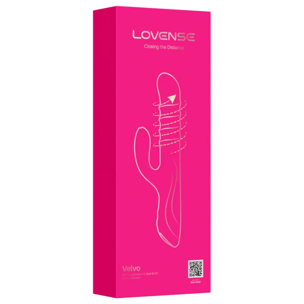Lovense Velvo Telefon Kontrollü Hareketli G Noktası ve Klitoris Tavşan Vibratörü