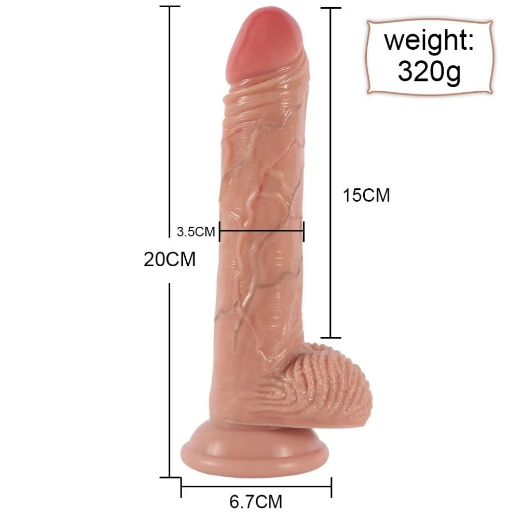 Shequ Marvin 20 Cm İleri Geri Hareketli Kemerli Realistik Penis