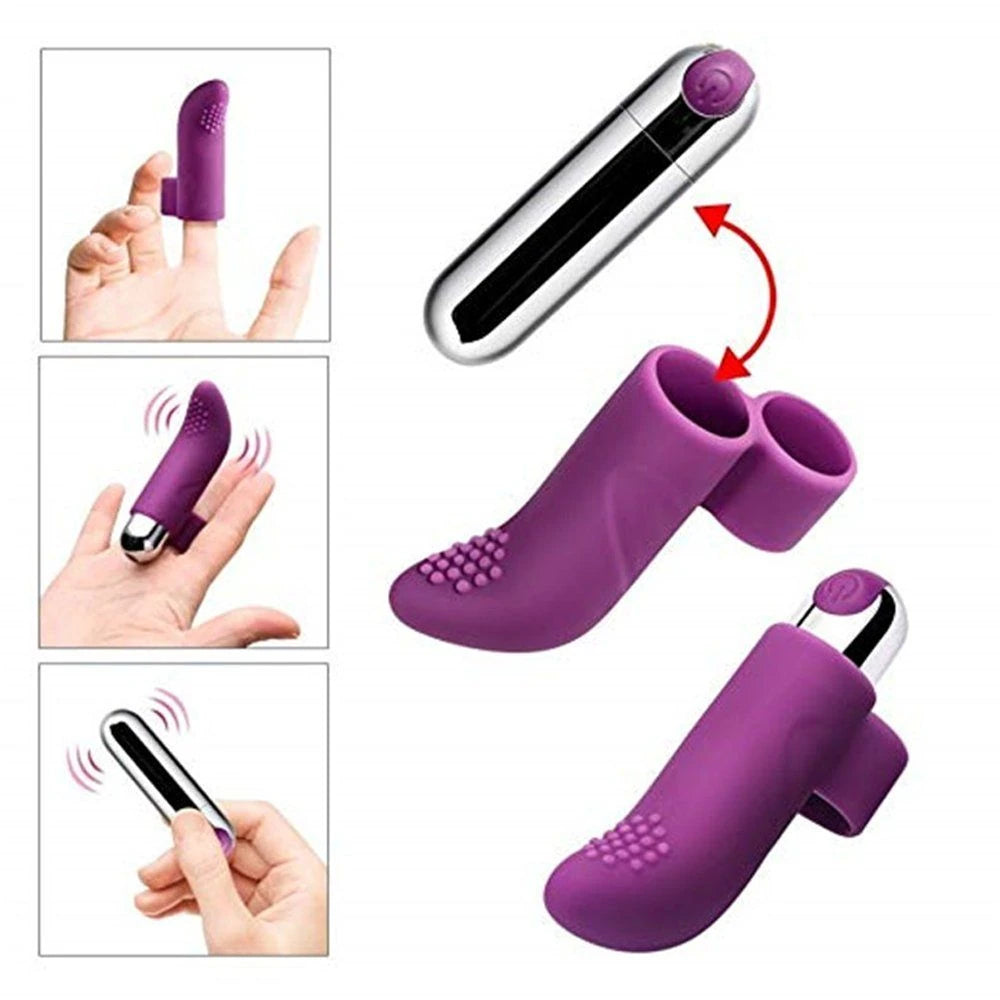 Frowzer Finger Vibe Çift Yönlü USB Şarjlı Parmak Vibratör-Black