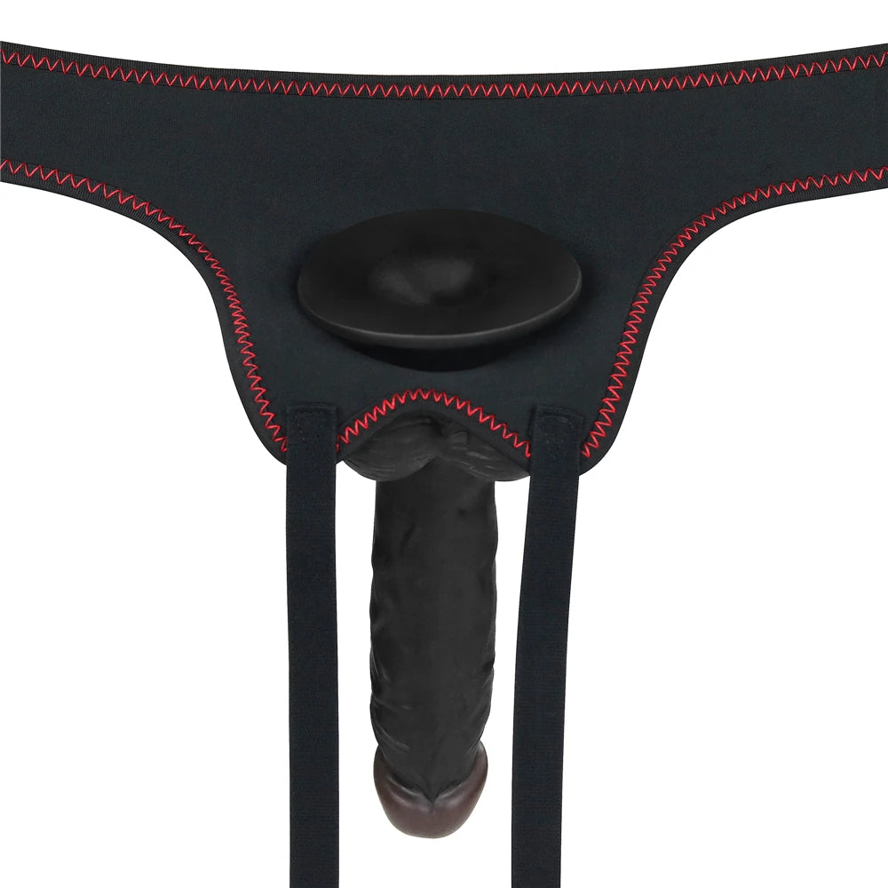 Lovetoy Easy Strapon 20 cm Kemerli Titreşimli Zenci Penis