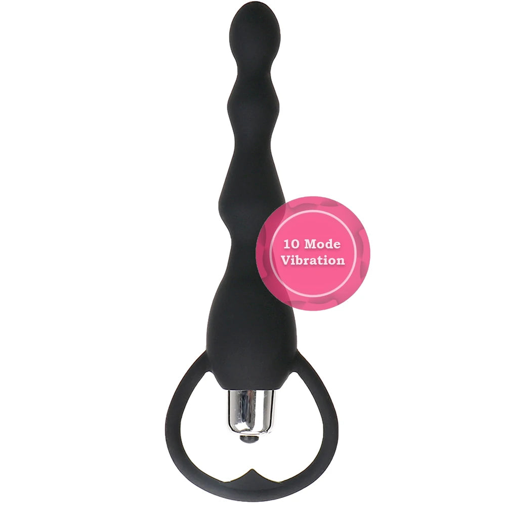 Frowzer Anal Fantasy Boğumlu 10 Mod Titreşimli Anal Vibratör-Black