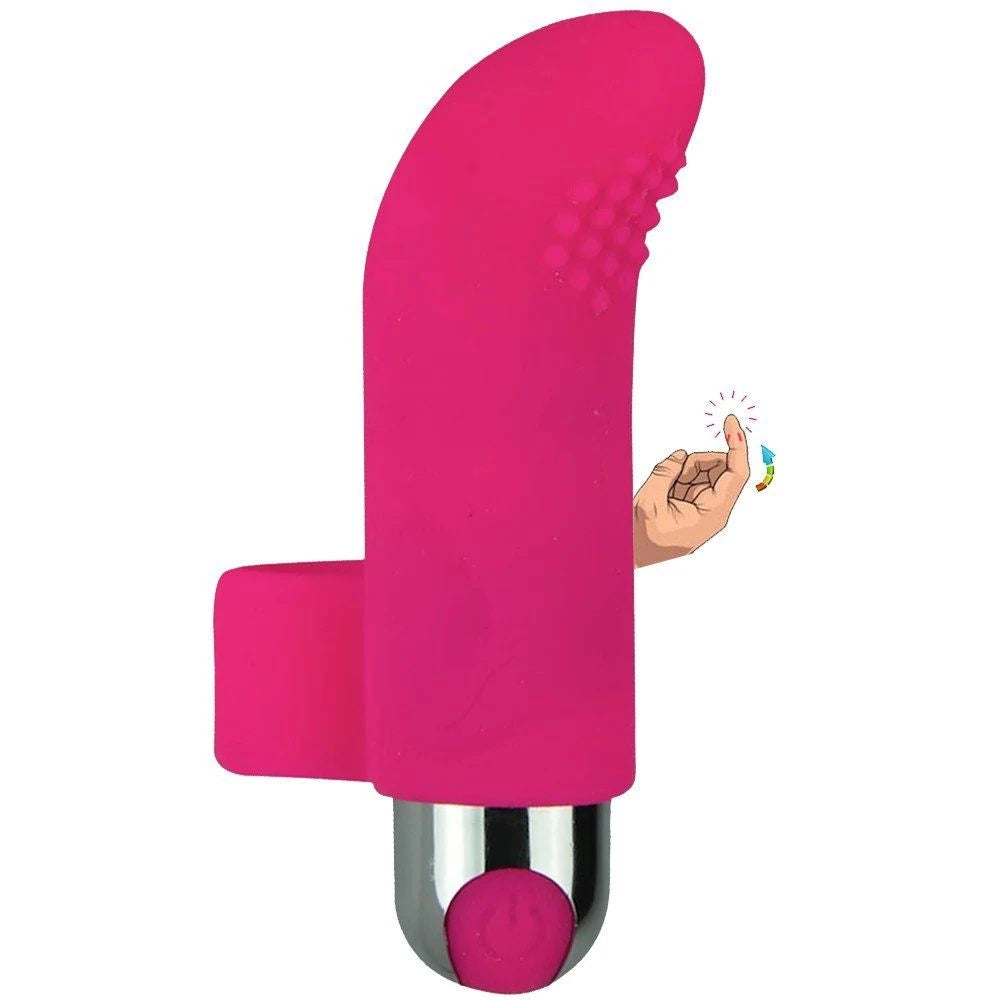 Frowzer Finger Vibe Çift Yönlü USB Şarjlı Parmak Vibratör-Pink