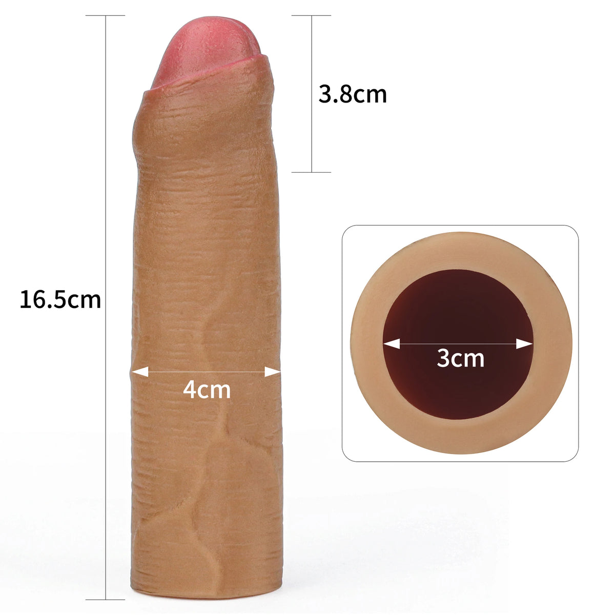 Lovetoy Nature Extender Penis Sleeve Platinum Silikon Gerçek Doku Sünnetsiz Penis Kılıfı LV4212B