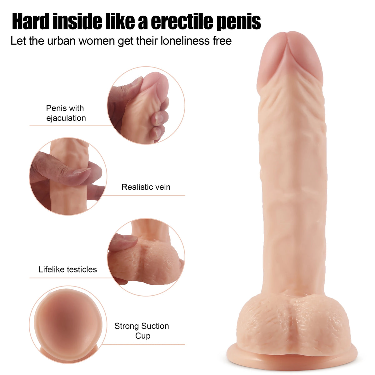 Xise Magic Dream 21 cm Belden Bağlamalı Realistik Penis XS-WBC10038