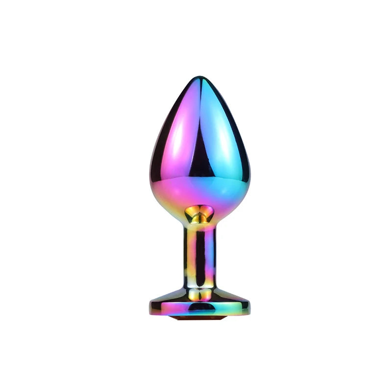 Frowzer Rainbow Hot Cooling White Medium Anal Metal Plug