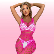 Erox She Sein Fishnet Seksi Vücut Çorabı-Pembe