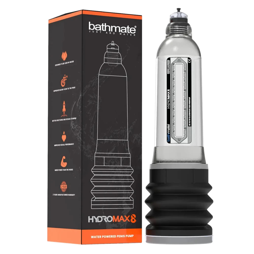 Bathmate HydroMax 8 Penis Pump Sulu Penis Pompası-Clear